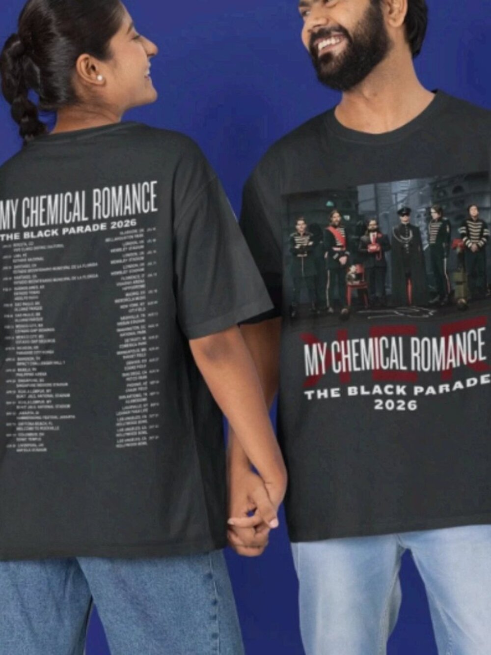 My Chemical Romance The Black Parade 2026 Tour T-Shirt Remake Black